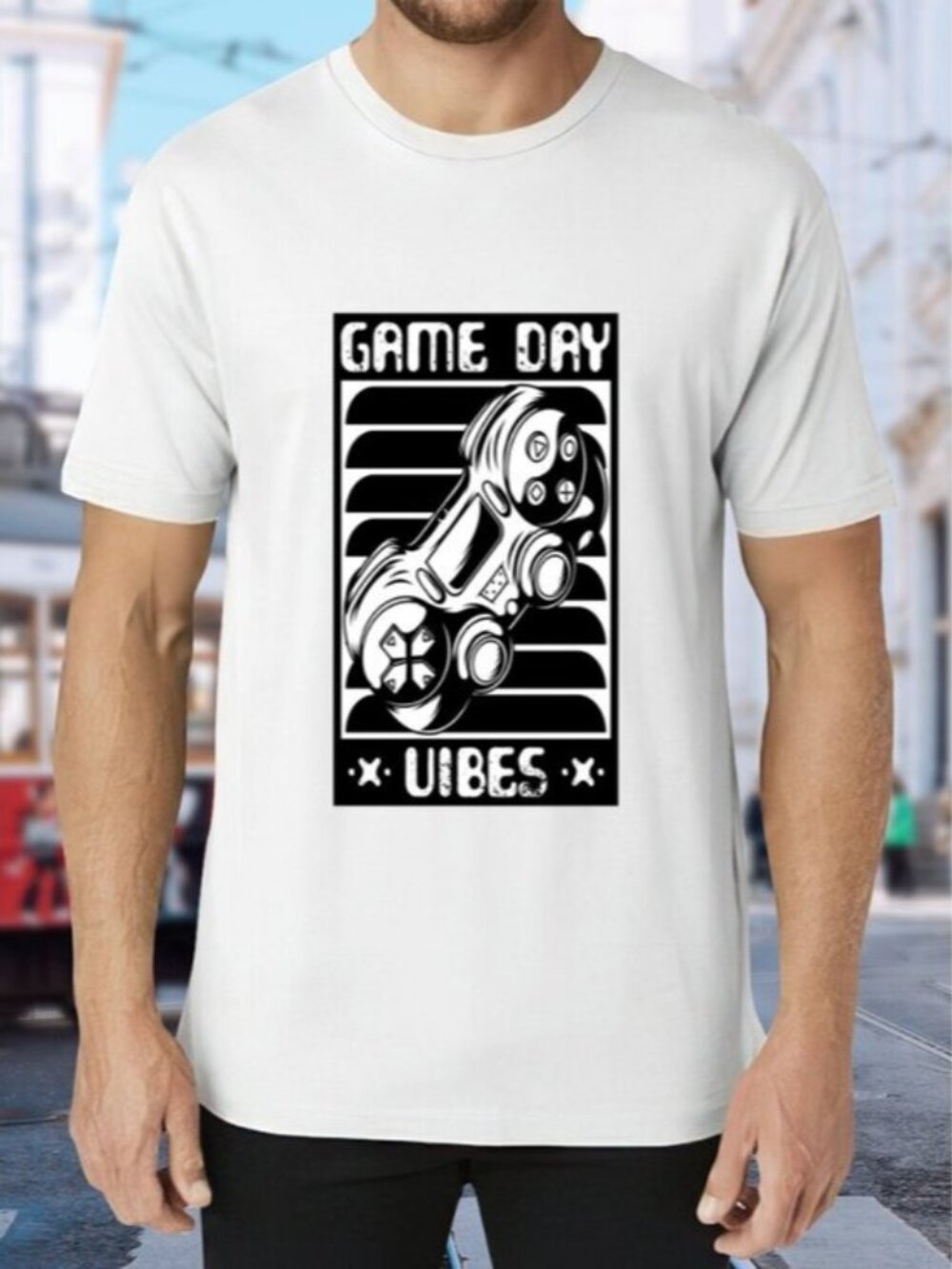 Game Day Vibes Graphic Tee - White
